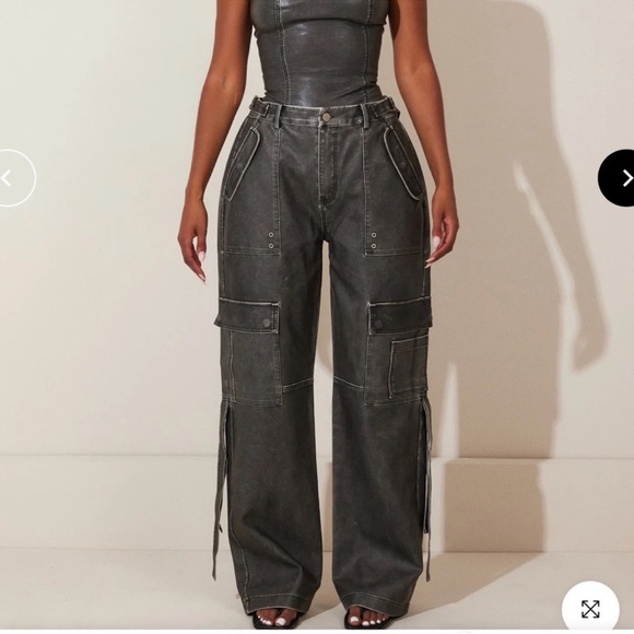 The Zeda Cargos - Grey Wash - Picture 2 of 4